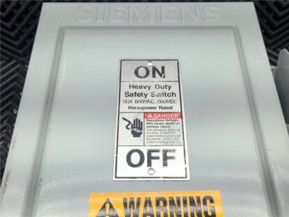 Siemens HNF362 Non-Fusible Heavy Duty Safety Switch 600V AC / 600V DC Max, 60A - Used - Image 22
