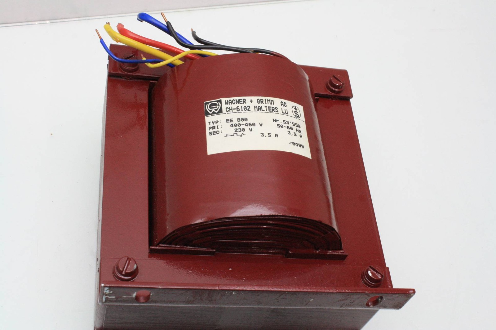 Wagner + Grimm Type EE-800 Transformer 800 VA / 400-460V to 230V - Used - Image 4