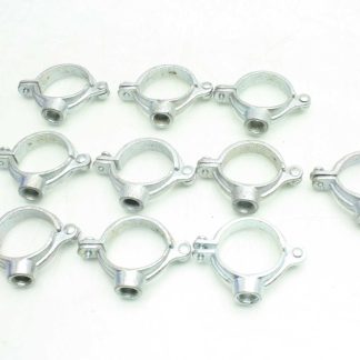 10 Steel 1-1/4" Hinged Threaded Rod Conduit / Pipe Hangers 1/2"-13 Threads - Used