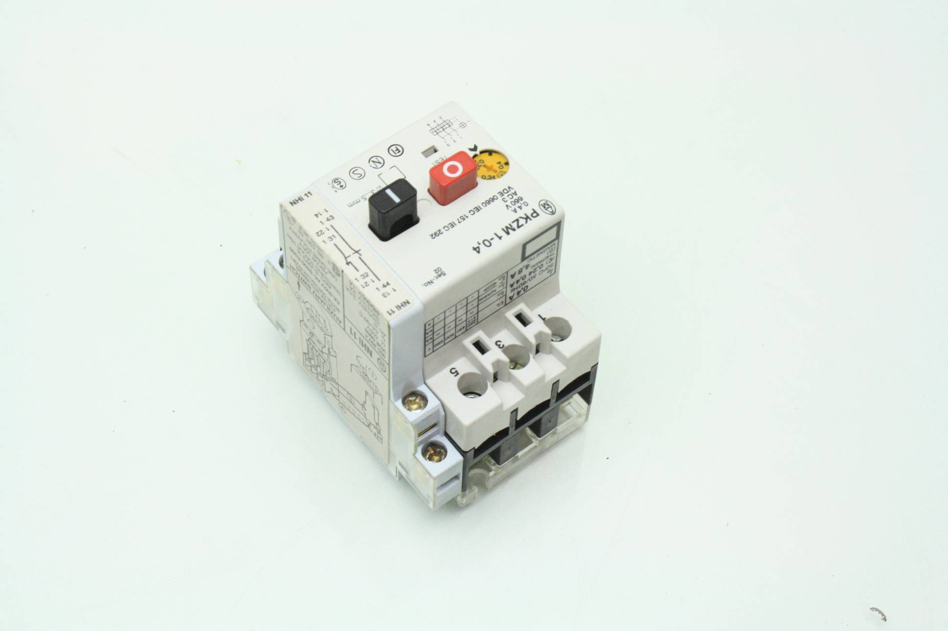 2 Klockner-Moeller PKZM1-1,6 / PKZM1-0,4 Motor Protector NHi11 Auxiliary Contact - Used - Image 15