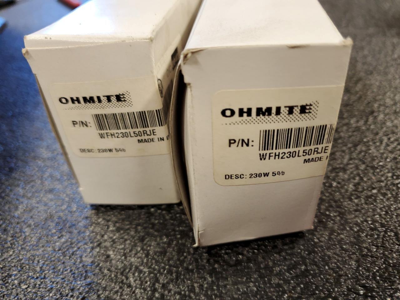 2 Ohmite WFH230L50RJE Aluminum Housed Chassis Mount Resistor 230W 50 Ohm - New