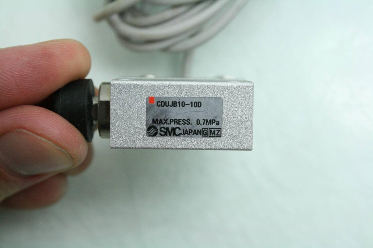 2 SMC CDUJB10-10D Mini Free Mount Air Cylinder 10mm Bore x 10mm Stroke D-F8P - Used - Image 12
