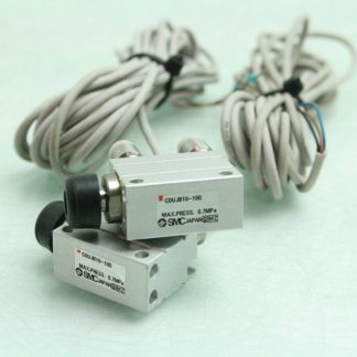 2 SMC CDUJB10-10D Mini Free Mount Air Cylinder 10mm Bore x 10mm Stroke D-F8P - Used