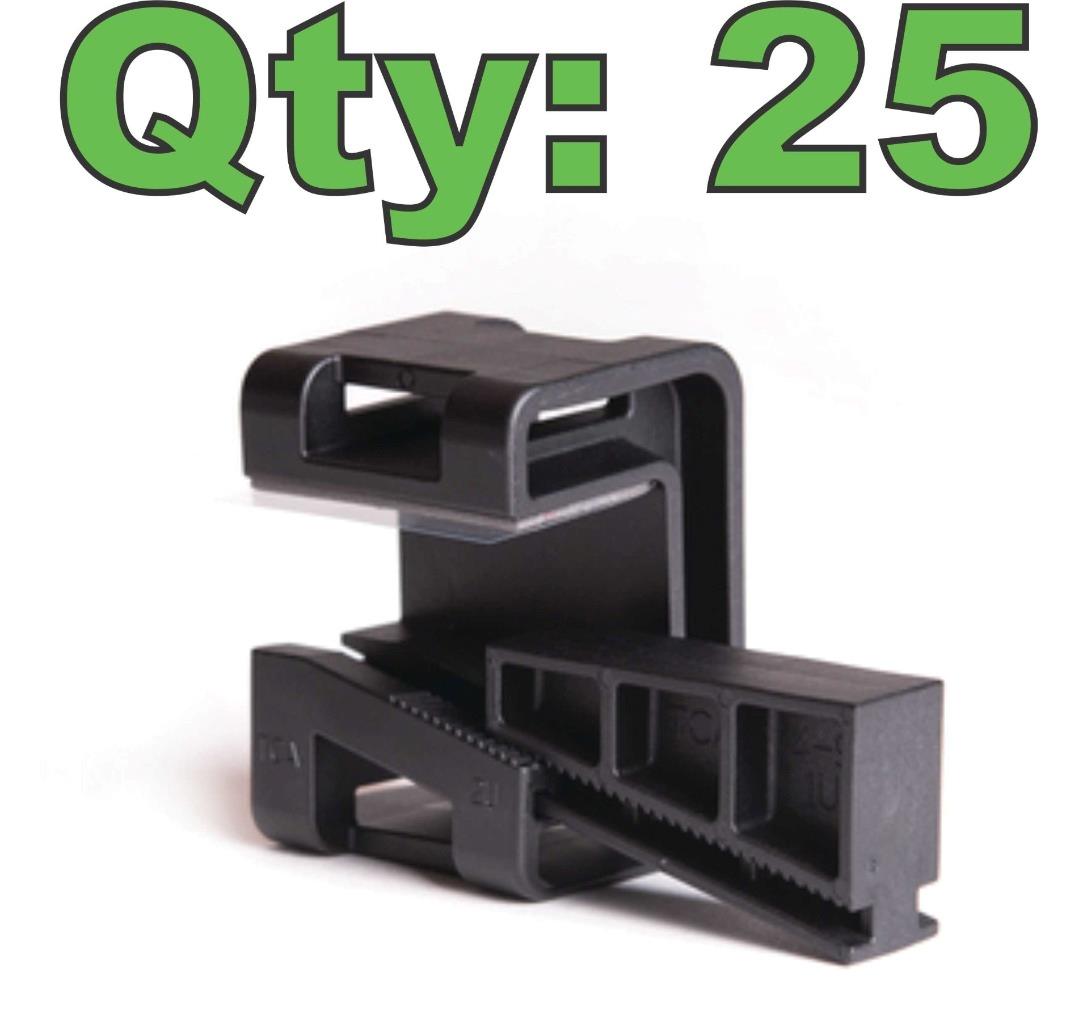 (25) HellermanTyton 151-01566 Panel Mount Wedge Clip Zip Tie Base - New - Image 11