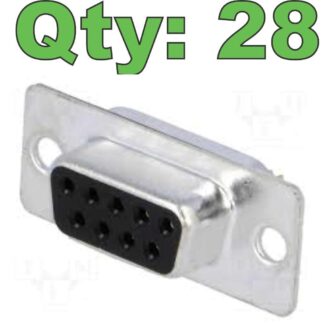(28) MH MHDM9SS DB9 Solder Cup Female Receptacle Connector - New