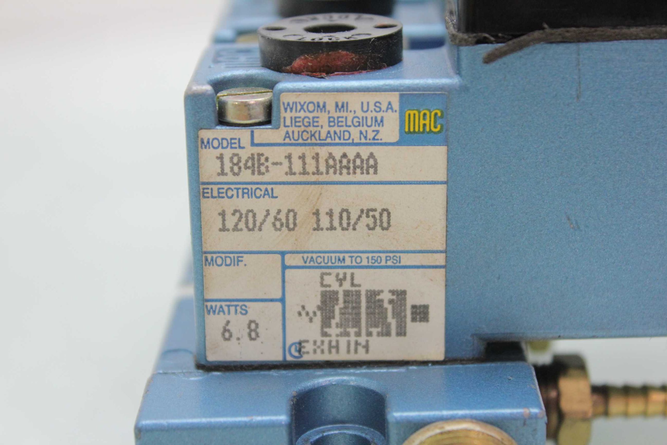 3 MAC 184B-111AAAA Single Acting Solenoid Pneumatic Valves 120V AC Coil 1/8" NPT - Used - Image 24