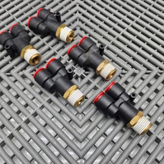 (5) New SMC KQ2U13-U04 Y Fitting, 1x 1/2" MNPT, 2x 1/2" Push to Connect Fittings - New other (see details)