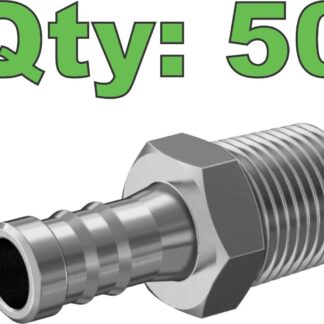 (50) McMaster 5357K42 Aluminum Hose Barb Fitting 1/2" NPT x 1/2" Hose Barb - New