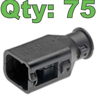 (75) New Molex 34951-0610 MX150 Backshell / Female 6 Way Connector with Ribs - New