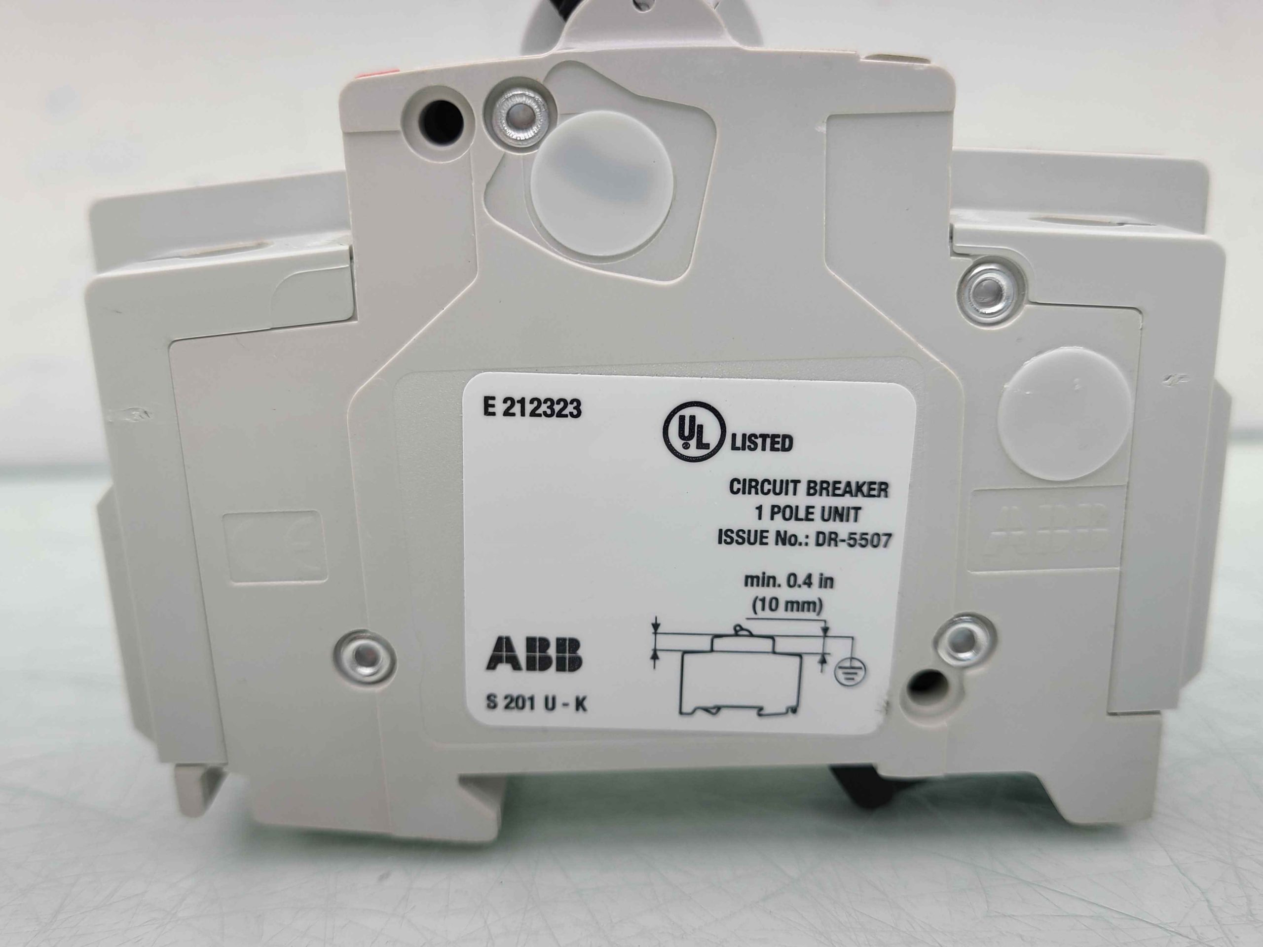 ABB S-201-U-K6A 1-Pole Circuit Breaker 240V S201U-K6 w/ S2C-H6RU - Used - Image 9