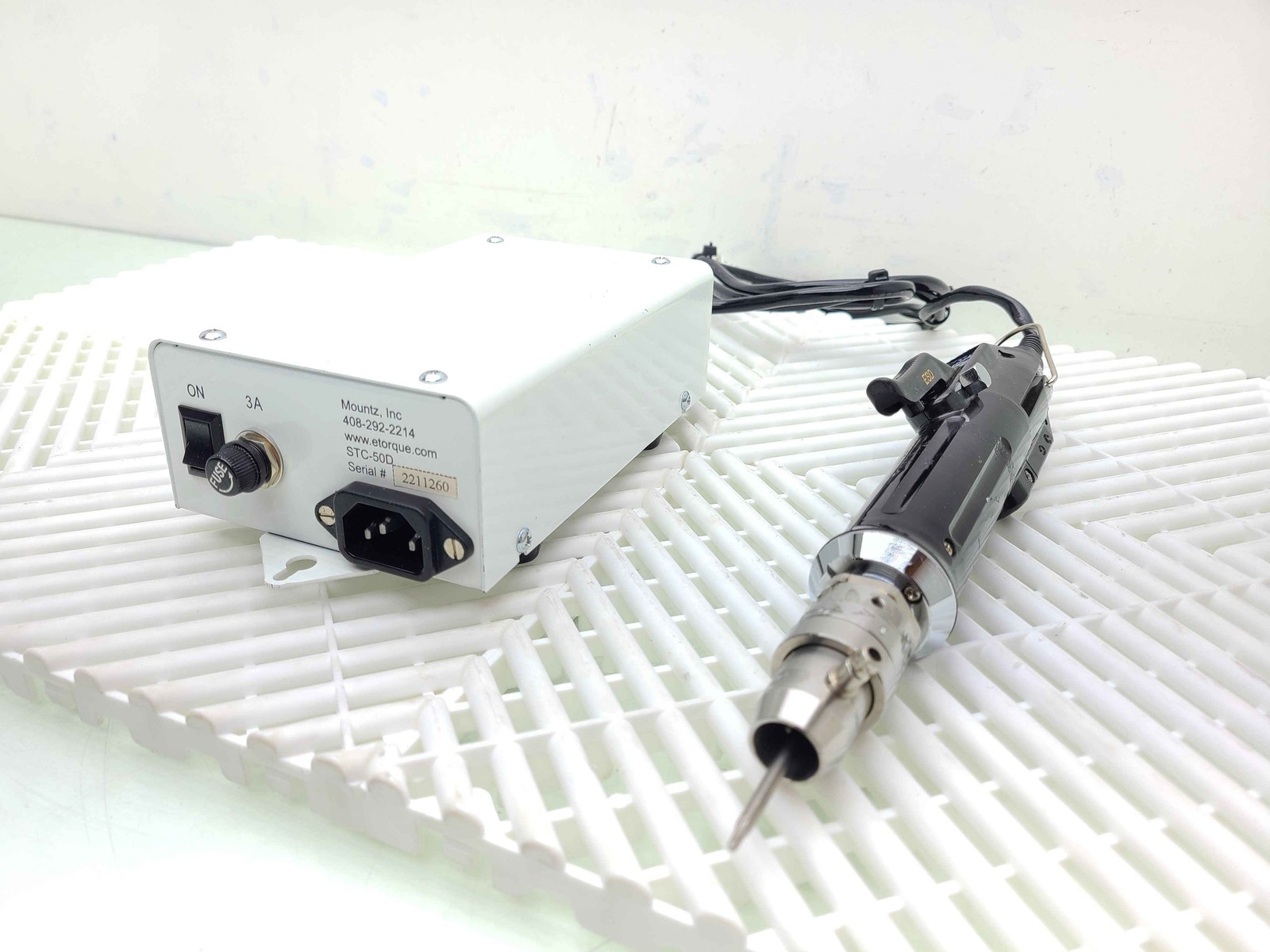 ASG HIOS SS-4000 ESD 4mm Electric Screwdriver w/ Mountz Power Source STC-50D - Used