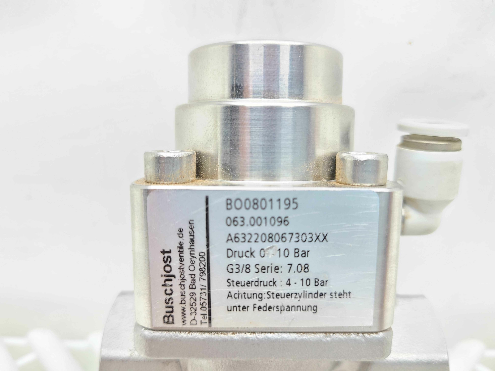 Buschjost BO0801195 G3/8 Series Solenoid Valve, A632208067303XX - Used - Image 5