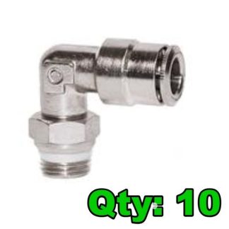 Camozzi P6520-06-02 3/8" x 1/8" NPT Swivel Elbow Push-In Fitting Lot/10 - New