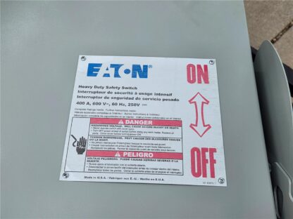 Eaton DH365URK Non-Fusible Heavy Duty Disconnect Switch 600V / 400A - Used - Image 22