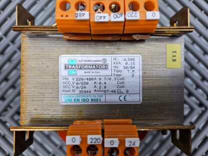 Electromechanic UL506 / 35944 MG Control Transformer 0.15 kVA 480/220V to 24V - Used - Image 10