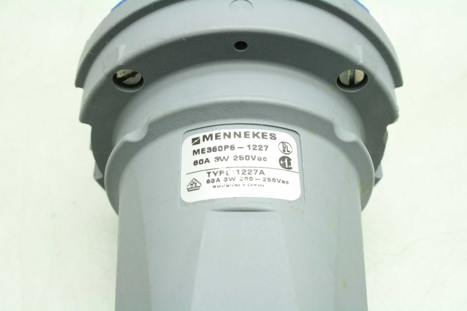 Mennekes ME360P6-1227 Male Watertight Pin & Sleeve Plug, 60A, 3 Wire, 250 VAC - Used - Image 12