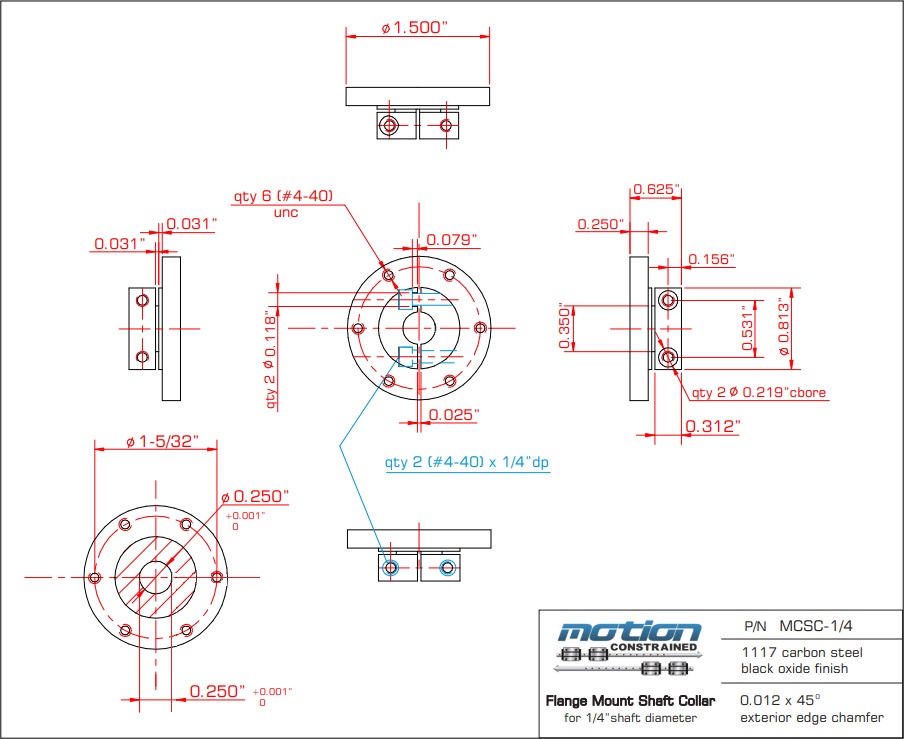 Motion Constrained MCSC Flange / Hub Mount Shaft Collar Couplings - New - Image 17