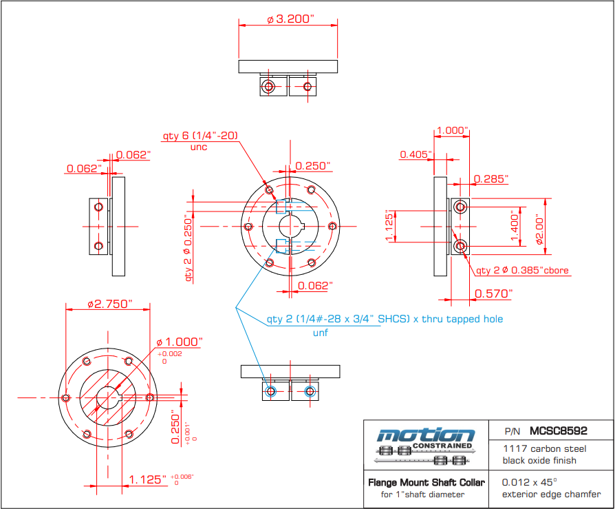 Motion Constrained MCSC Flange / Hub Mount Shaft Collar Couplings - New - Image 21