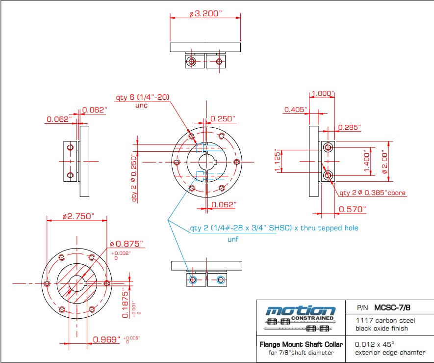 Motion Constrained MCSC Flange / Hub Mount Shaft Collar Couplings - New - Image 23