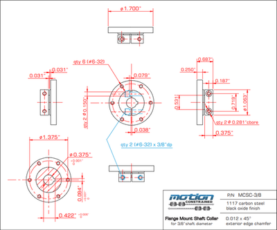 Motion Constrained MCSC Flange / Hub Mount Shaft Collar Couplings - New - Image 5