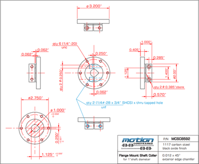 Motion Constrained MCSC Flange / Hub Mount Shaft Collar Couplings - New - Image 9