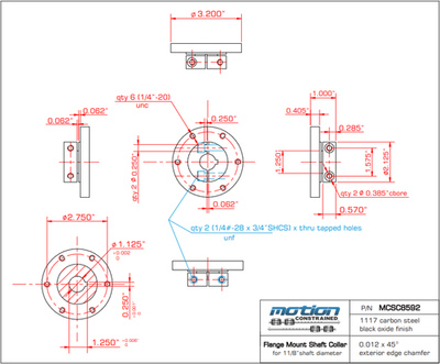 Motion Constrained MCSC Flange / Hub Mount Shaft Collar Couplings - New - Image 10