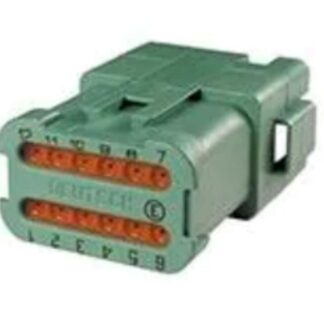 New Deutsch DT04-12PC-CE01 Connector Housing with Endcap / C-Key / 8 Pole - New