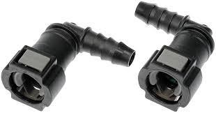 New Dorman 800-172 Fuel Line Connector 10mm - 8mm Nylon 90 Degree - New