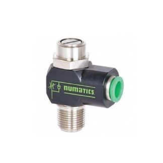 New Numatics 1FPRN8 Flow Control Pneumatic Regulator 1/4" Tube x 1/8" NPT Male - New