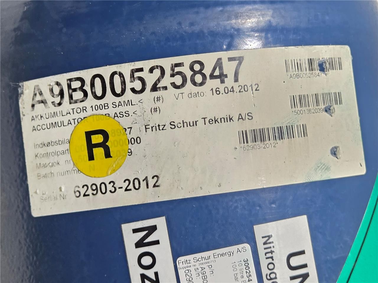 New Olaer IHV10-276/48 Hydraulic Accumulators 10L 276 Bar 4000 PSI A9B00525847 - New other (see details) - Image 10