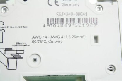 New Siemens 5SJ4340-8HG41 Circuit Breaker 3 Pole / 40A / 240V - New - Image 10