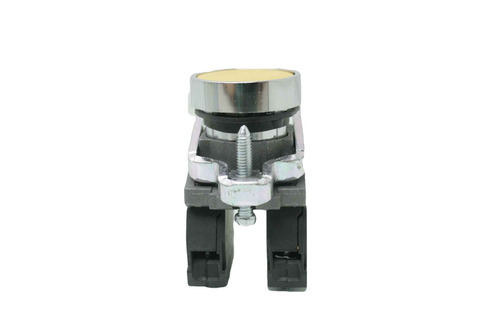 New XB4BA55 22mm Yellow Non Illuminated Push Button Switch - New - Image 3