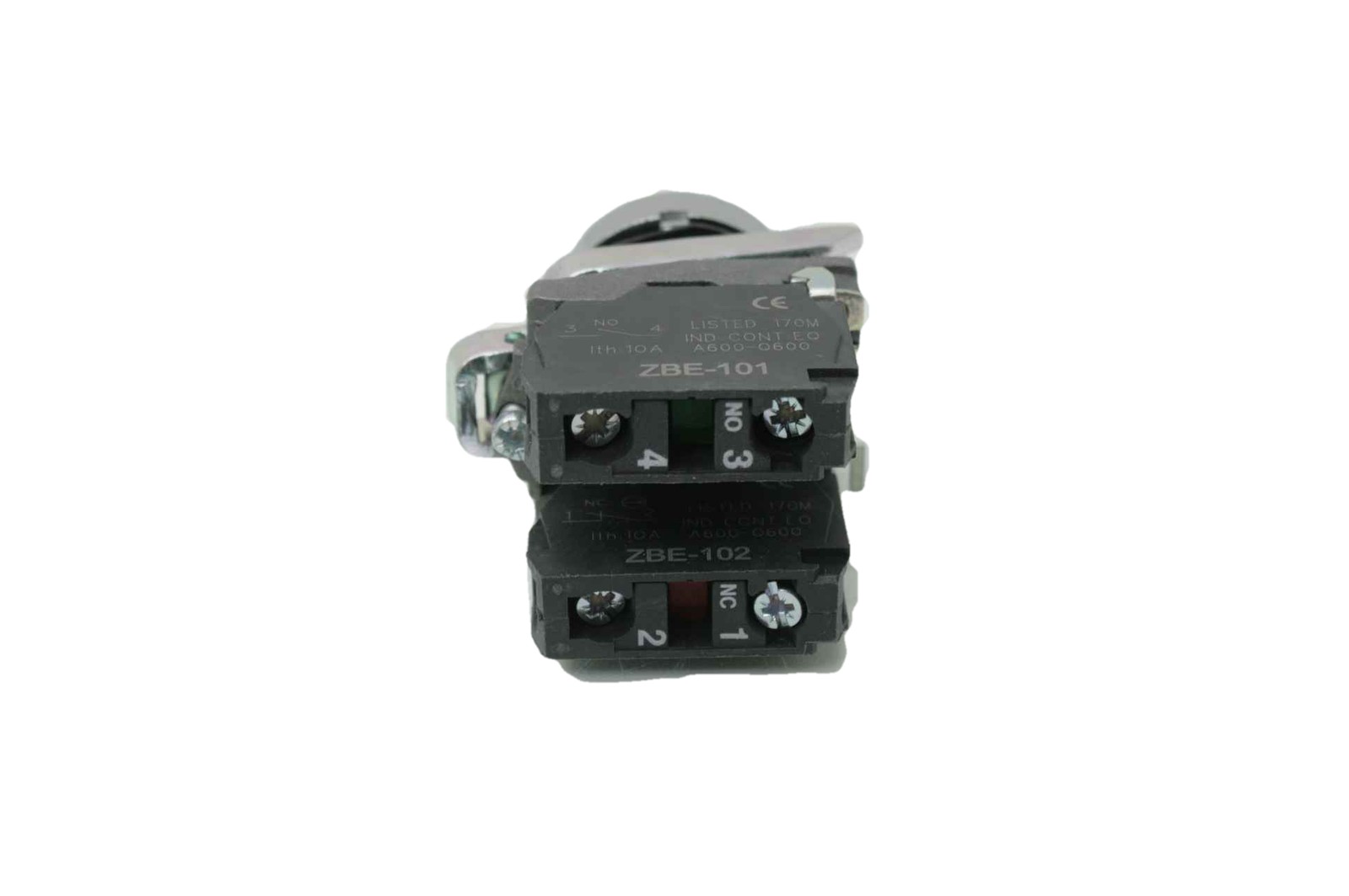 New XB4BA55 22mm Yellow Non Illuminated Push Button Switch - New - Image 4