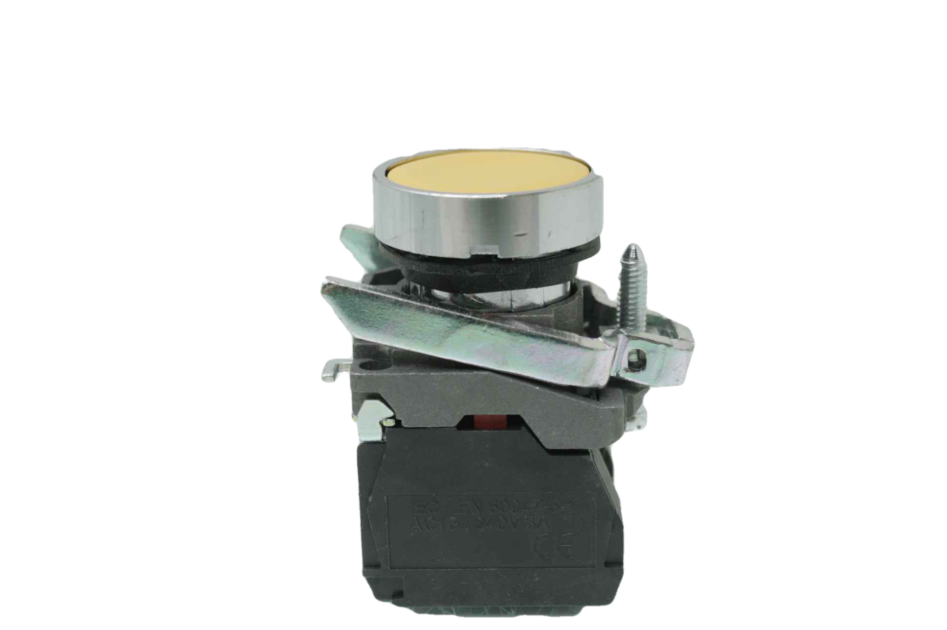 New XB4BA55 22mm Yellow Non Illuminated Push Button Switch - New - Image 10