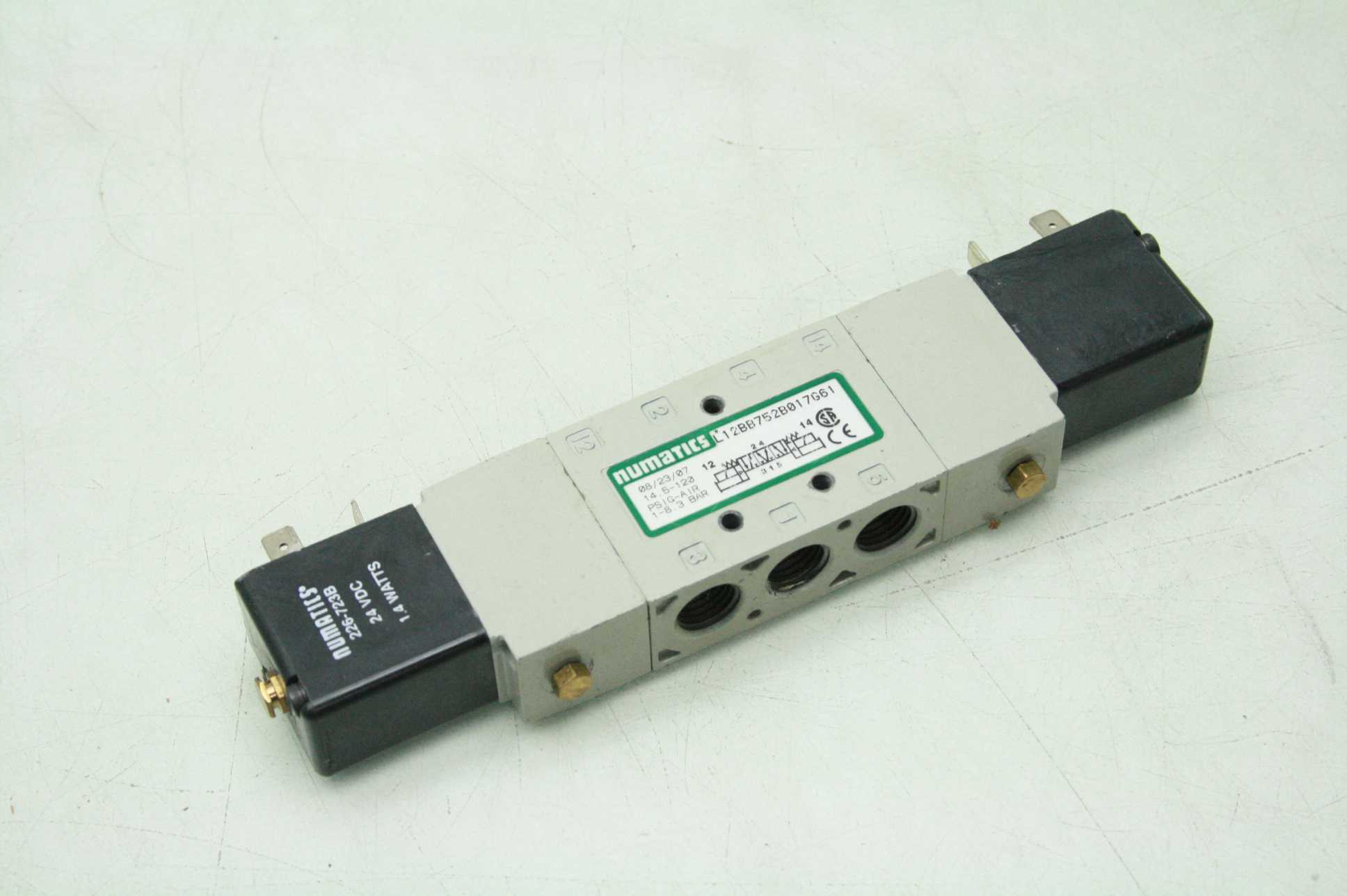 Numatics L12BB752B017G61 Solenoid Air Control Valve / 3 Bar - Used - Image 9