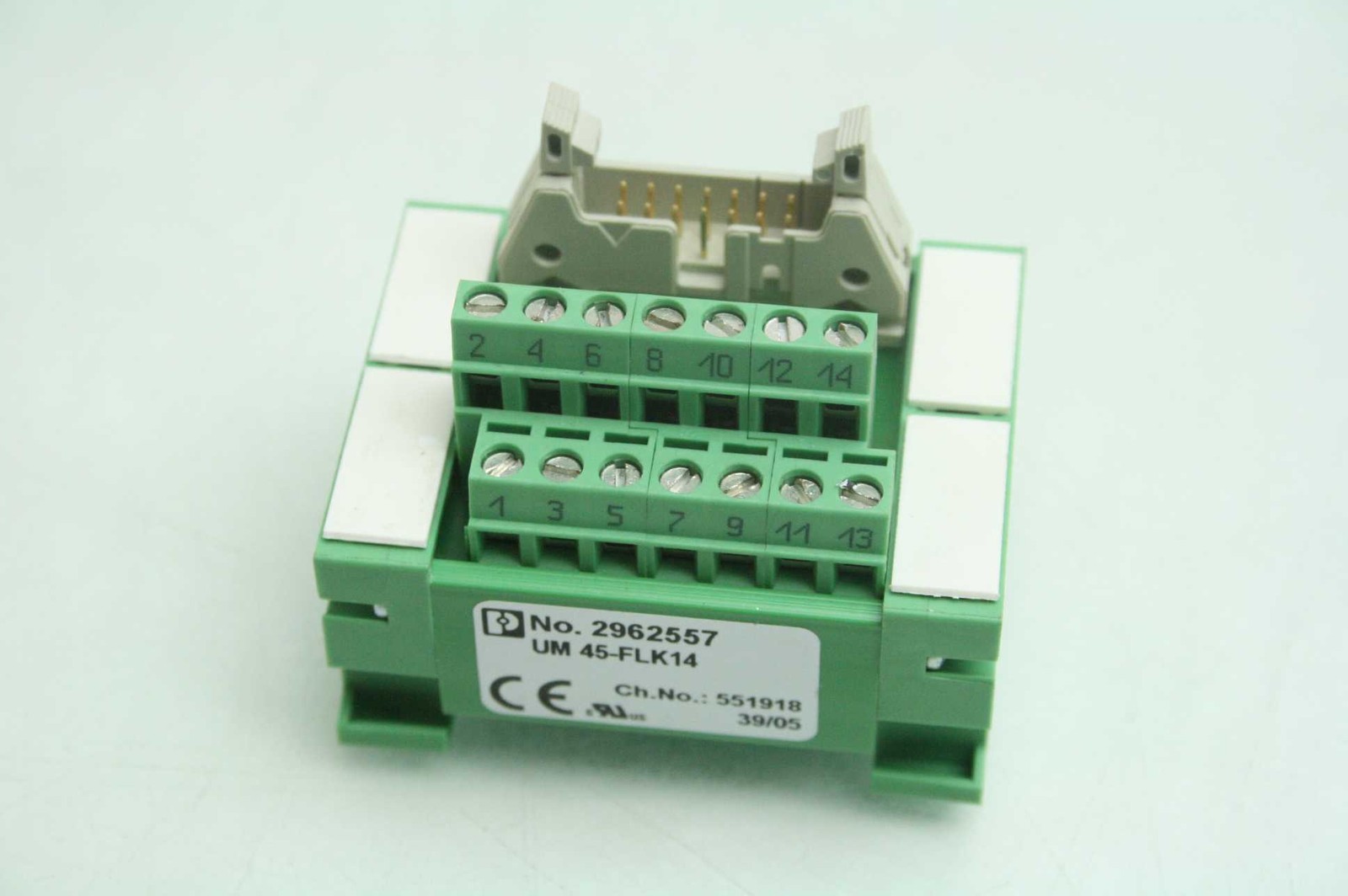Phoenix Contact UM45-FLK14 Breakout Interface Module 8 Channel IDC 14 Pin Conn. - Used