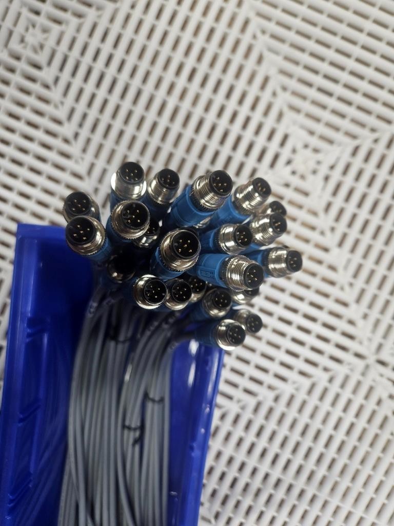 (Qty 30) TE T4161120005-001 M12 Cable Assembly 5 Position 0.5m Cable Length - New - Image 3