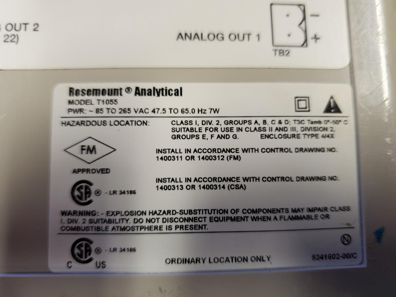 Rosemount T1055-10-22 Solu Comp II Turbidimeter - Used - Image 12