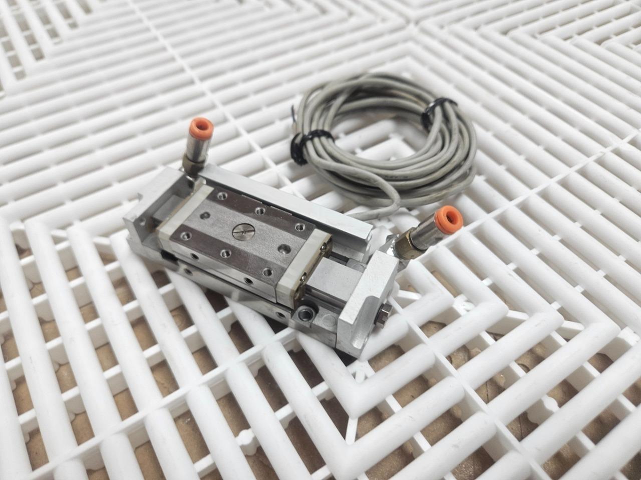 SMC MXP10-20 Guided Cylinder Slide Table D-M9B Limit Switch - Used - Image 12