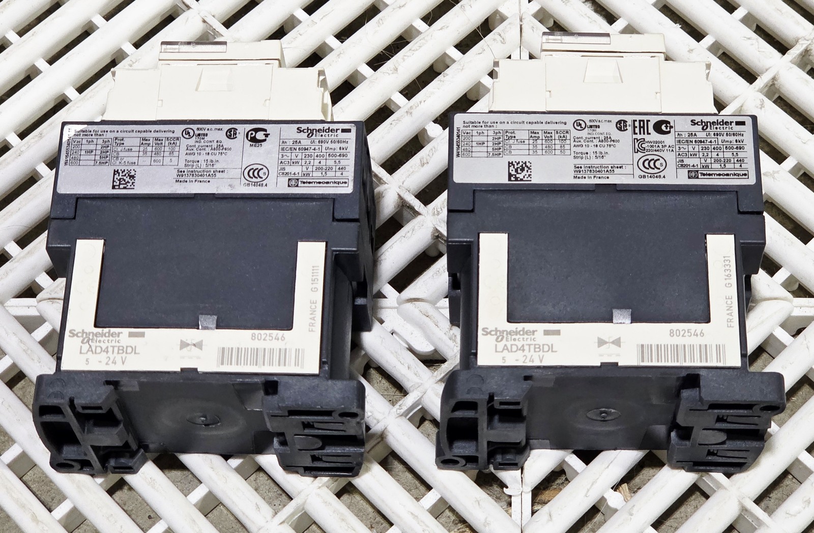 Schneider LC1D09BL/BD TeSys D 9A 24VDC Contactor w/ LAD4TBDL Lot/6 - Used - Image 7