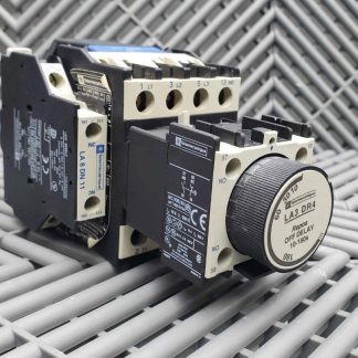 Telemecanique LC1D2510 Contactor 40A 24 DC Coil w/ LA3 DR4 Timer, LA8DN11 Aux - Used