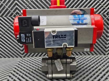 Triac 2R80SR Spring Return Stainless 1" NPT Ball Valve 3-Way 88TX1002R3SAX - Used - Image 18