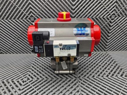 Triac 2R80SR Spring Return Stainless 1" NPT Ball Valve 3-Way 88TX1002R3SAX - Used - Image 6