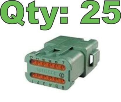 New Deutsch DT04-12PC-CE01 Connector Housing with Endcap / C-Key / 8 Pole - New - Image 23