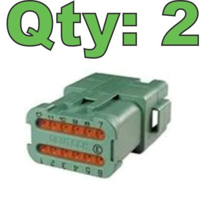 New Deutsch DT04-12PC-CE01 Connector Housing with Endcap / C-Key / 8 Pole - New - Image 21