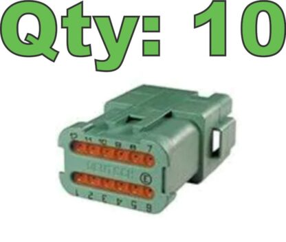 New Deutsch DT04-12PC-CE01 Connector Housing with Endcap / C-Key / 8 Pole - New - Image 22