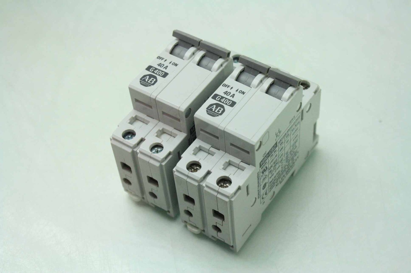 2 Allen-Bradley 1492-CB2-G400 Circuit Breakers 2 Pole 40 Amps 1492CB2G400 - Used - Image 6