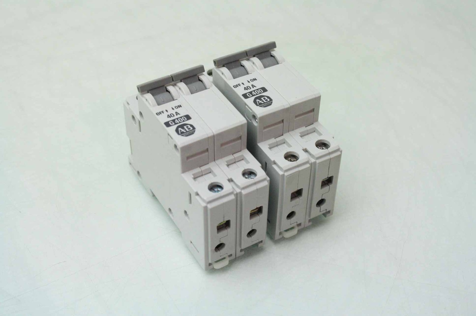 2 Allen-Bradley 1492-CB2-G400 Circuit Breakers 2 Pole 40 Amps 1492CB2G400 - Used