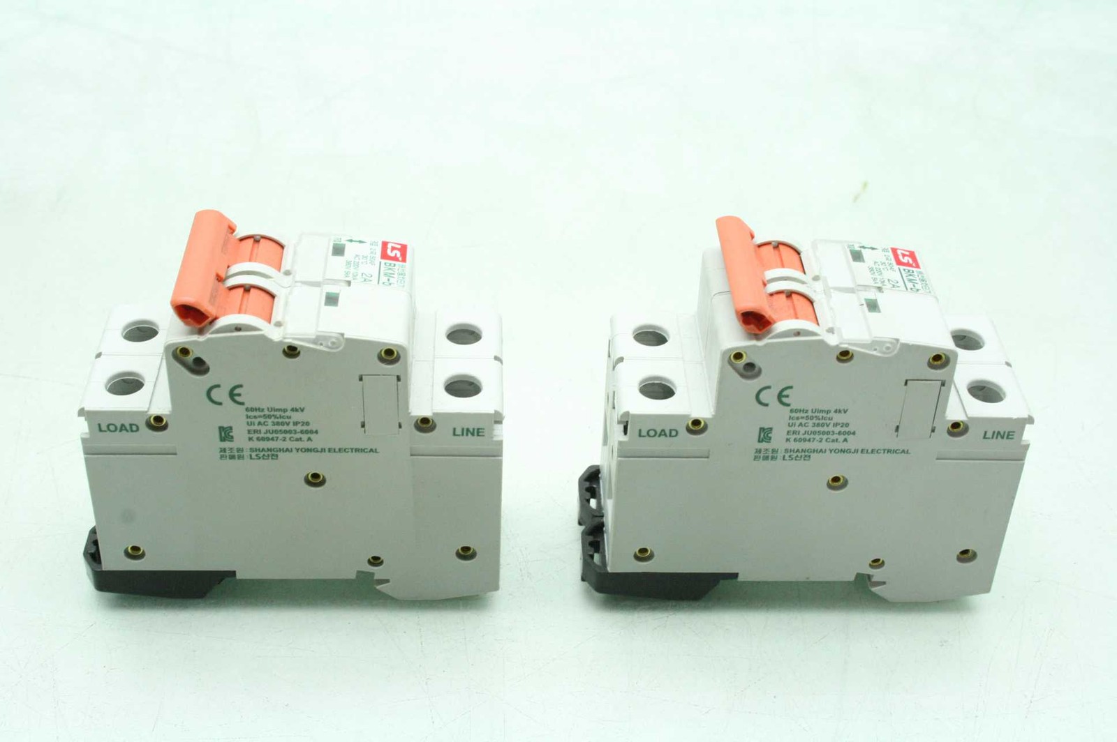 2 LS BKM-b Circuit Breakers, 2A, AC 220-380 V, 2 Pole - Used - Image 5