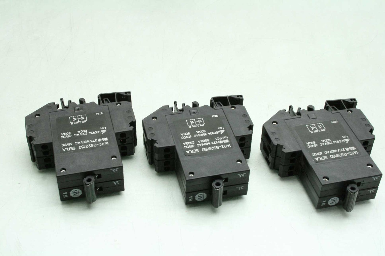 3 Allen Bradley 1492-GS2G Circuit Breakers / 10-15A / 2 Pole - Used - Image 3